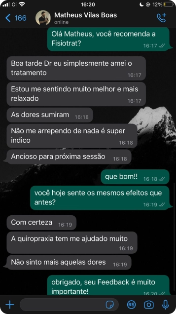 Print de prova social de clientes satisfeitos